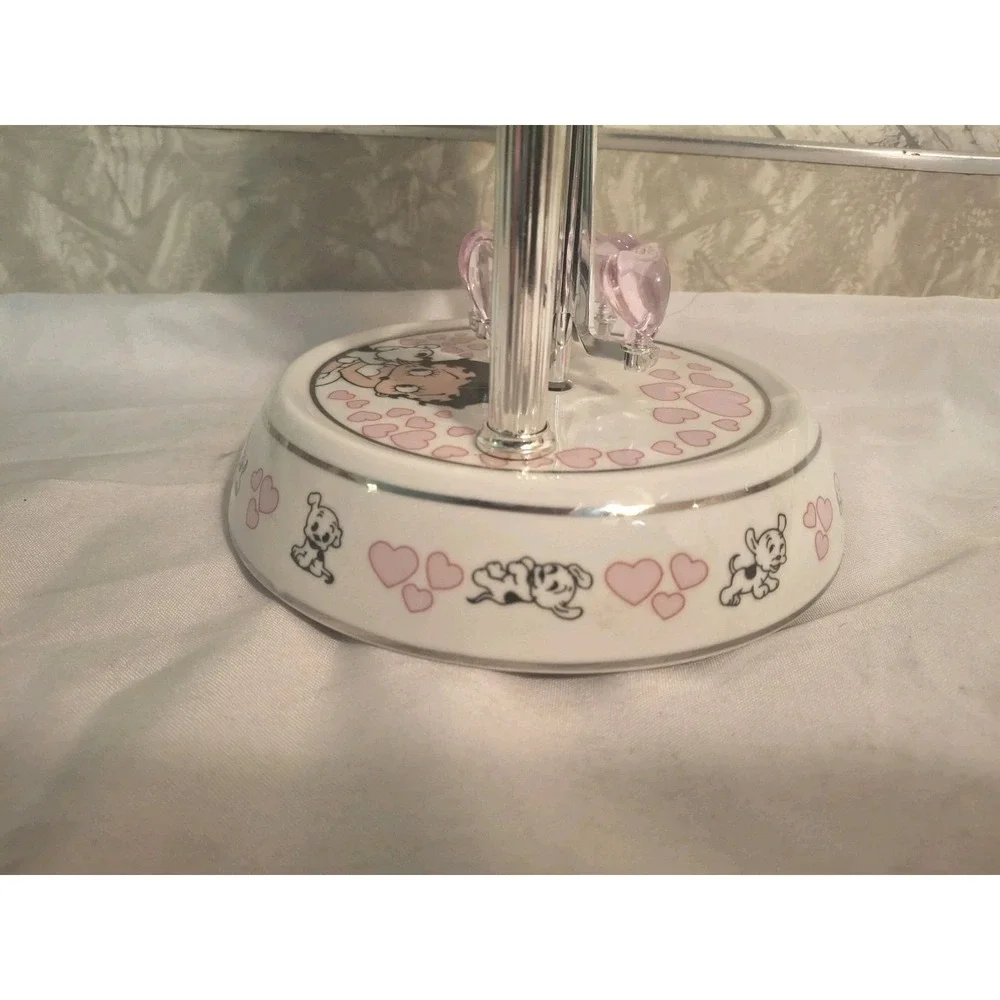 2006 Betty Boop Anniversary Clock In Glass Dome Works MISSING A HAND ON CLOCK